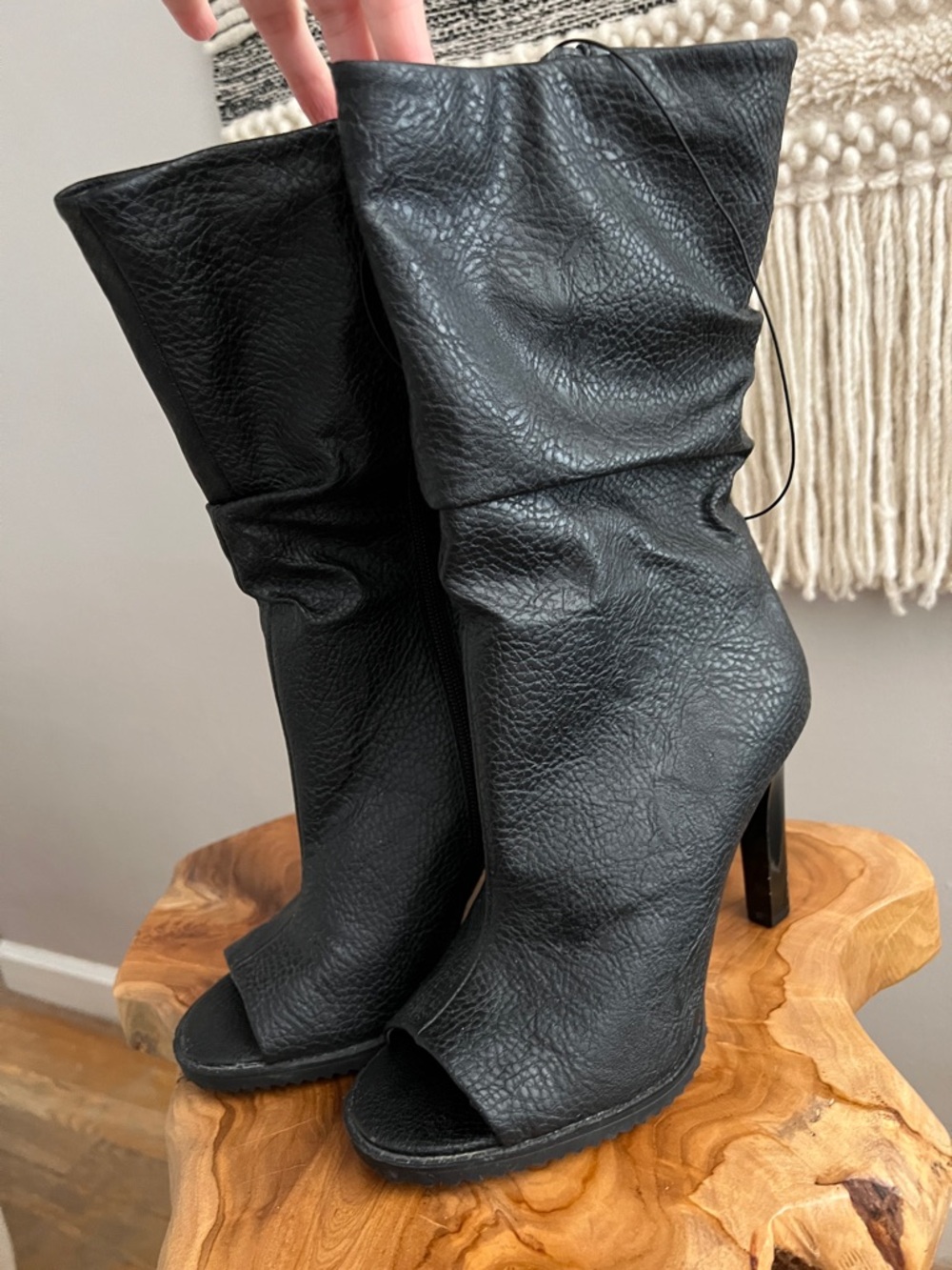 DKNY open toe booties size 7.5